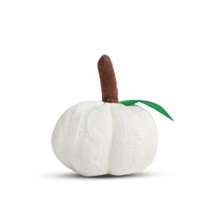 Biela pletená tekvica Halloween dekorácia, 10cm - Halloween dekorácie