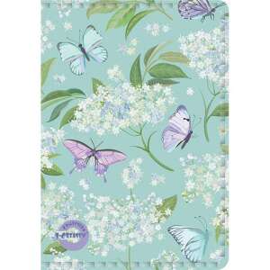 Személyi iratok / diákigazolványtartó 10 betéttel - virágos - pillangós