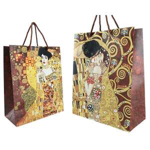 Klimt ajándéktasak A csók és Adele Bloch-Bauer I festményekkel, 32x26 cm - Klimt