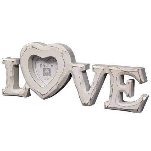 LOVE képkeret fából - 26 cm