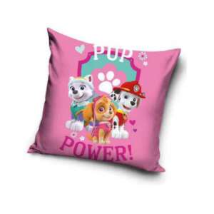 Mancs Őrjárat rózsaszín díszpárna Skye, Everest és Chase képpel - Díszpárna