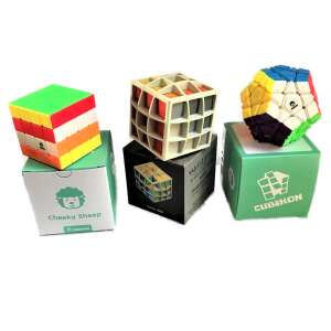Cubikon Megaminx rubik játék, kocka + Cubikon 4x4 kocka + Vadász kocka 1996 retro- matrica nélküliek csomag készlet 84236351 