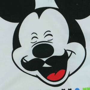 Rövid ujjú baba body bajszos Mickey egér mintával fehér - 86-os méret 32813763 Body-k - Mickey egér