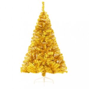 Timeless Tools Arany Műfenyő (Golden Artificial Christmas Tree) 180 cm tall, isolated on white - Christmas