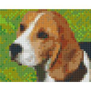 Pixel szett 1 normál alaplappal, színekkel, kutya, beagle (801312) 82626806 