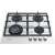 Whirlpool AKTL629/WH 7.8 kW, 4 zónás fehér-fekete beépíthető gáz főzőlap, felülnézet