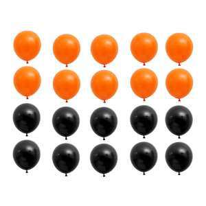Black and orange Halloween balloons, 20 pack - Balloon