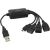 Schwarzer Esperanza EA158 USB-Hub mit 4 Ports