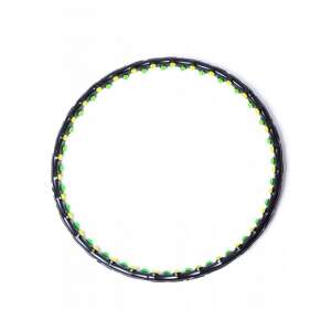 Cerc hula hoop magnetic negru și verde, diametru 98 cm - Cercuri Hula hoops