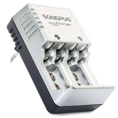 Sangpus Digital Power Charger for AA, AAA and 9V rechargeable batteries