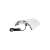 Beautylushh Manicure Dust Collector, white, back view, showing power cord