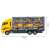 Yellow toy truck with 6 construction vehicles, Kruzzel toy truck set