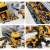Yellow toy truck with 6 construction vehicles, Kruzzel toy truck set