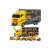 Yellow toy truck with 6 construction vehicles, Kruzzel toy truck set