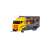 Yellow toy truck with 6 construction vehicles, Kruzzel toy truck set