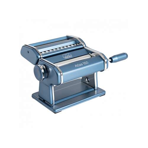 Stroj na cesto Marcato Atlas 150, práškový modrý, manuálny, 9 nastavení hrúbky