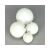 Set of white plastic Christmas balls for DIY decoration, 6cm