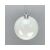 Single white plastic Christmas ball ornament for DIY crafts, 6cm