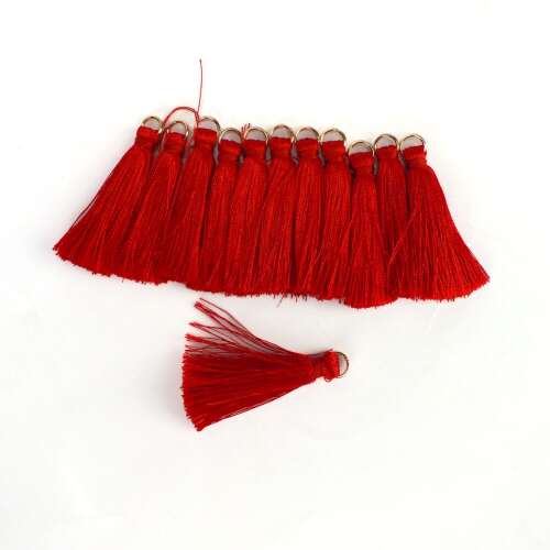 Textile tassel red 12pcs/pack