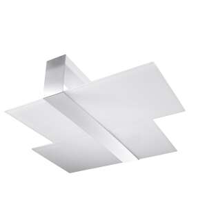 MASSIMO Chrom Deckenleuchte mit weißen Glasplatten - Sollux