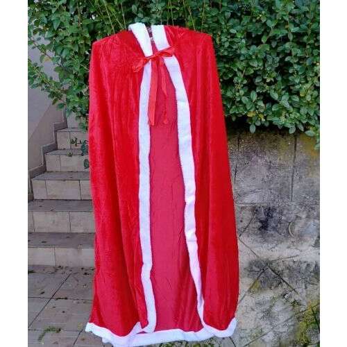 PIROS, TÉLAPÓ, MIKULÁS bársony köpeny