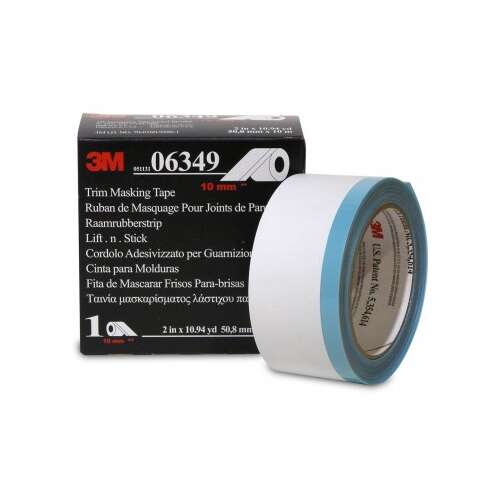 3M 06349 Trim Abklebeband, 10mm, 2 Zoll x 10,94 Yard 50,8 mm, für präzises Abkleben und saubere Lackkanten