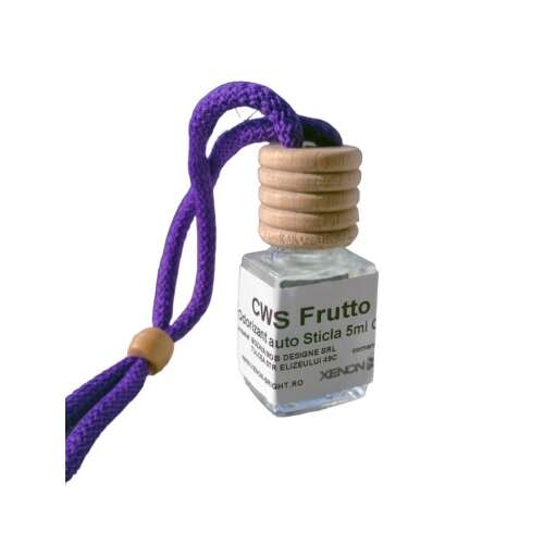 CWS Frutto Auto-Lufterfrischer, 5ml Flasche, Pfirsich Duft, Turbo Bubble Gum Essenz, Hängender Auto-Lufterfrischer