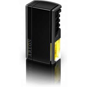 Areon Anti Tobacco car air freshener, 8ml, black and yellow, angled view - Car Air Freshener