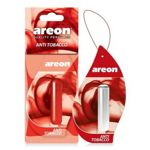 Areon Anti Tabak Auto-Lufterfrischer, 5ml, rote und silberne Verpackung