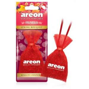 Areon Pearls Spring Bouquet car air freshener, red mesh bag with beads, long lasting fragrance - Areon Car Air Freshener