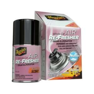 Meguiar's Whole Car Air Re-Fresher Odor Eliminator Fiji Sunset Scent, car air freshener, odor eliminator, car fragrance - Meguiars Car Air Freshener