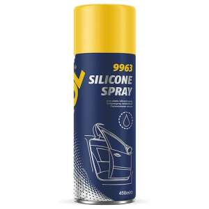 9963 Silicone Spray 450ml, car care product, anti-static, water-repellent, lubricant, protect rubber and plastic parts - Mannol Lubricant