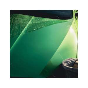 Meguiar's Microfiber Duo Twist Drying Towel used to dry a green car - Microfiber cloth