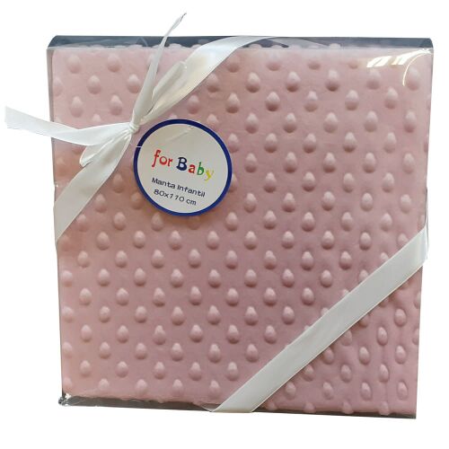 Gamberritos babatakaró, puha plüss buborékos anyag, 80x110cm, púder rózsaszín