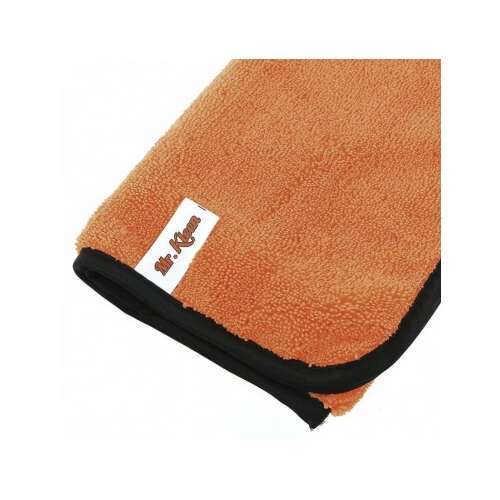 Mr. Kleen Premium Mikrofaser-Trockentuch, orange mit schwarzem Besatz