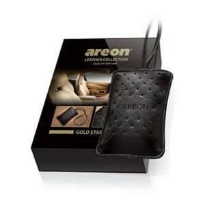 Areon Leather Collection car air freshener, black leather, gold star, 50 ml - Car Air Freshener
