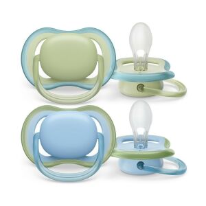 Philips AVENT Ultra Air neutral pacifier, blue and green, 0-6 months, 2-pack - Feeding