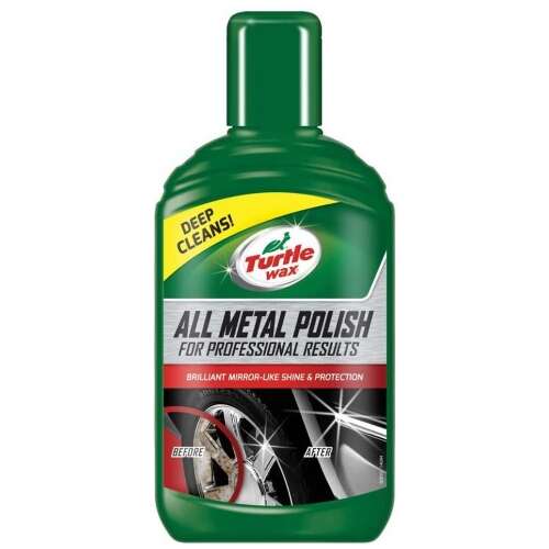 Turtle Wax Polish pentru toate metalele, 300ml, pentru rezultate profesionale, strălucire oglindă și protecție