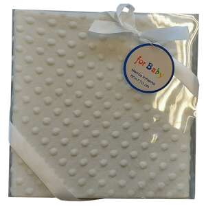 Gamberritos babatakaró, 80x110cm, bézs, puha, plüss, buborékos anyagú - Babatakaró