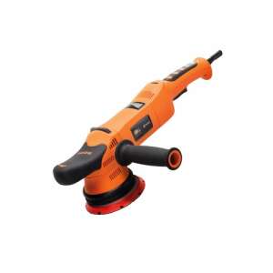 ADBL ROLLER D15125-01 15mm Eccentric Orbital Polisher, orange and black, angled view - ADBL