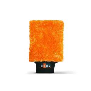 Orange microfiber car wash glove, ADBL Caremitt, 27x20 cm, scratch-free car wash - ADBL