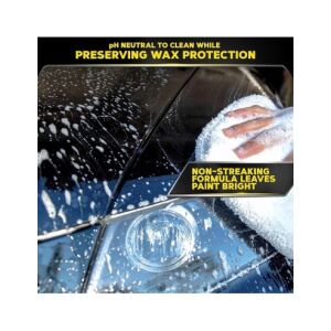 Meguiar's Deep Crystal Car Wash in use: pH neutral formula preserving wax protection, non-streaking for bright paint - Meguiars