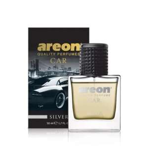 Areon Silber Autoparfum, 50ml, hochwertiges Autoparfum - Areon Lufterfrischer für Autos