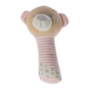 Rózsaszín és bézs színű csörgő plüss maci baba játék, Gamberritos csörgő plüss maci rózsaszín 10586 - Csörgő