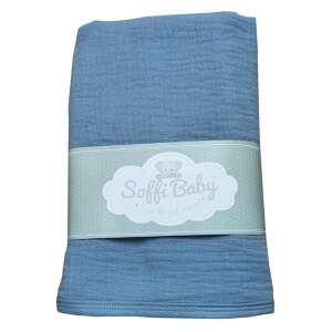 Soffi Baby petrol muszlin takaró 70x90cm, puha és könnyű babatakaró - Soffi Baby