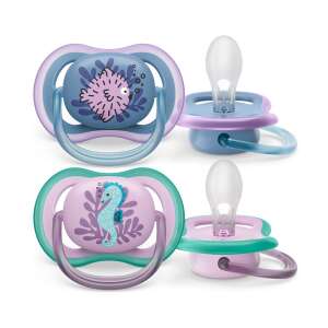 Philips Avent Ultra Air pacifier, 2 pack, sea animal design, for girls, 6-18 months - Babies & Toddler