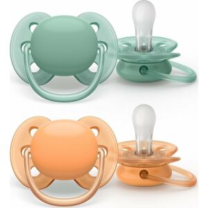 Philips AVENT Ultrasoft Premium pacifiers, neutral colors, 0-6 months, 2-pack - Babies & Toddler