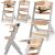 Kinderkraft Enock Hochstuhl, Holz, grau und naturfarben, Mehrfachansicht