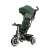 Kinderkraft Aston Mystic Green Tricycle, green and black, with canopy and parent push handle