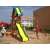 Woodlit Sunnydale wooden playground with slide, swings, and picnic table, green and brown